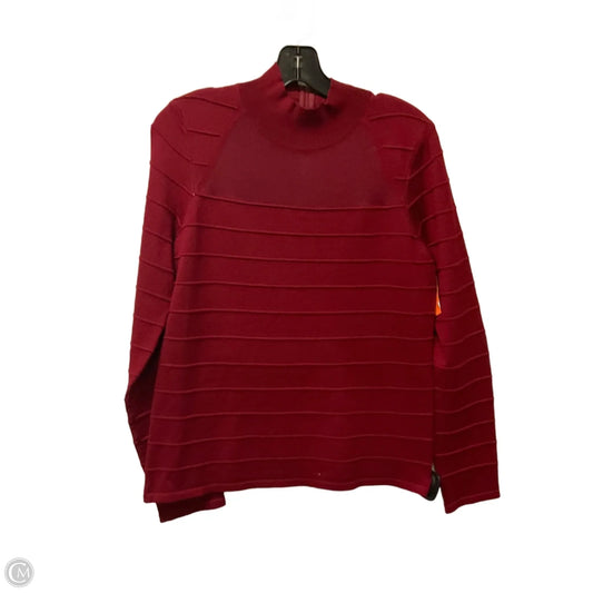 Top Long Sleeve By Tahari In Red, Size: L