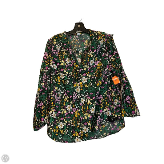 Top Long Sleeve By Old Navy In Floral Print, Size: L