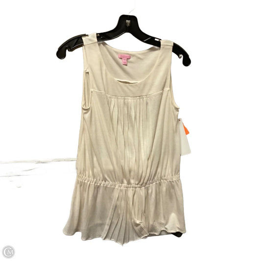 Top Sleeveless Designer By Lilly Pulitzer In Cream, Size: M