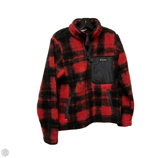 Jacket Fleece By Columbia In Black & Red, Size: M