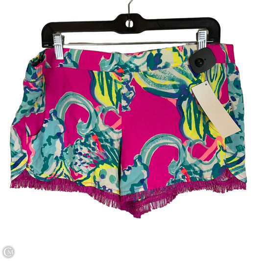 Shorts Designer By Lilly Pulitzer In Pink & Yellow, Size: L