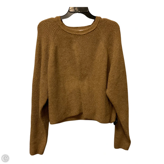 Top Long Sleeve By Double Zero In Brown, Size: L
