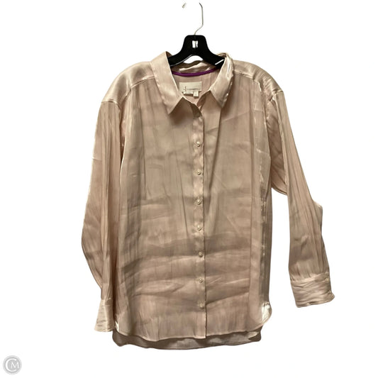 Top Long Sleeve By Anthropologie In Gold, Size: L