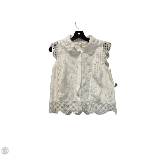 Top Short Sleeve By Ultra Pink In White, Size: M
