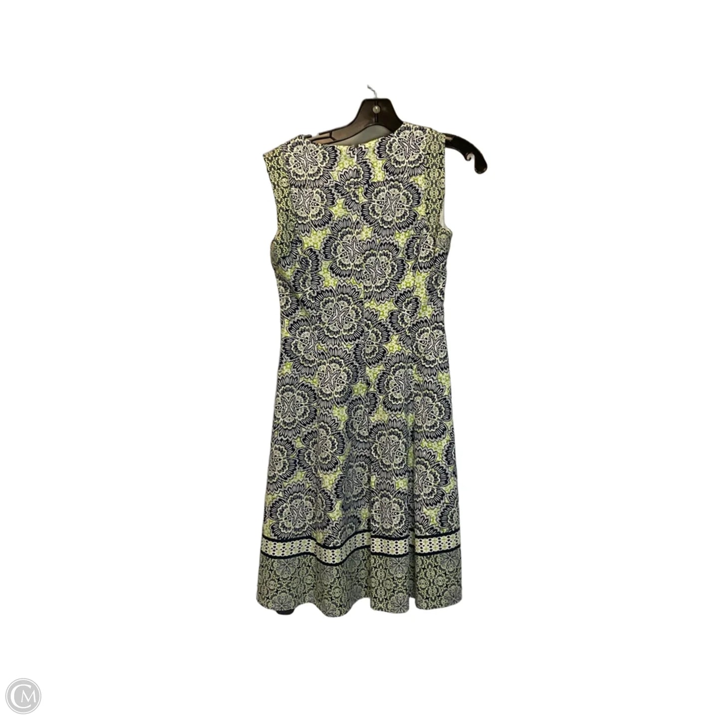 Dress Casual Midi By Maggy London In Blue & Green, Size: 2