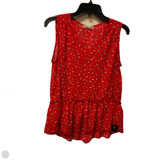 Top Sleeveless By Pleione In Red, Size: S
