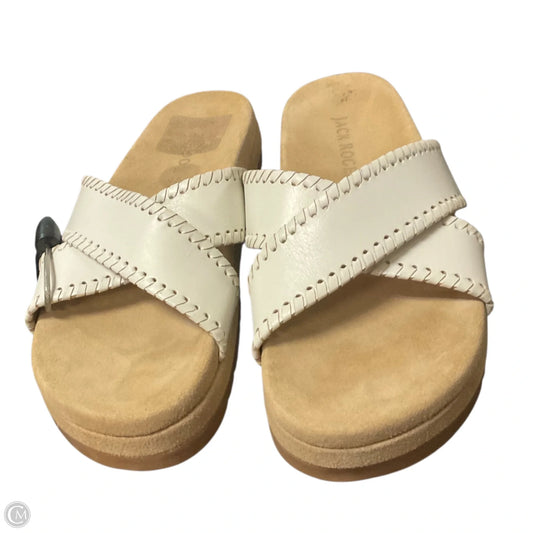 Sandals Flats By Jack Rogers In White, Size: 8