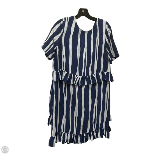 Dress Casual Short By Marie Oliver In Blue & White, Size: Xs