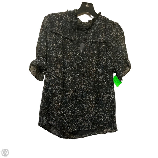 Top Short Sleeve By Pleione In Black, Size: S