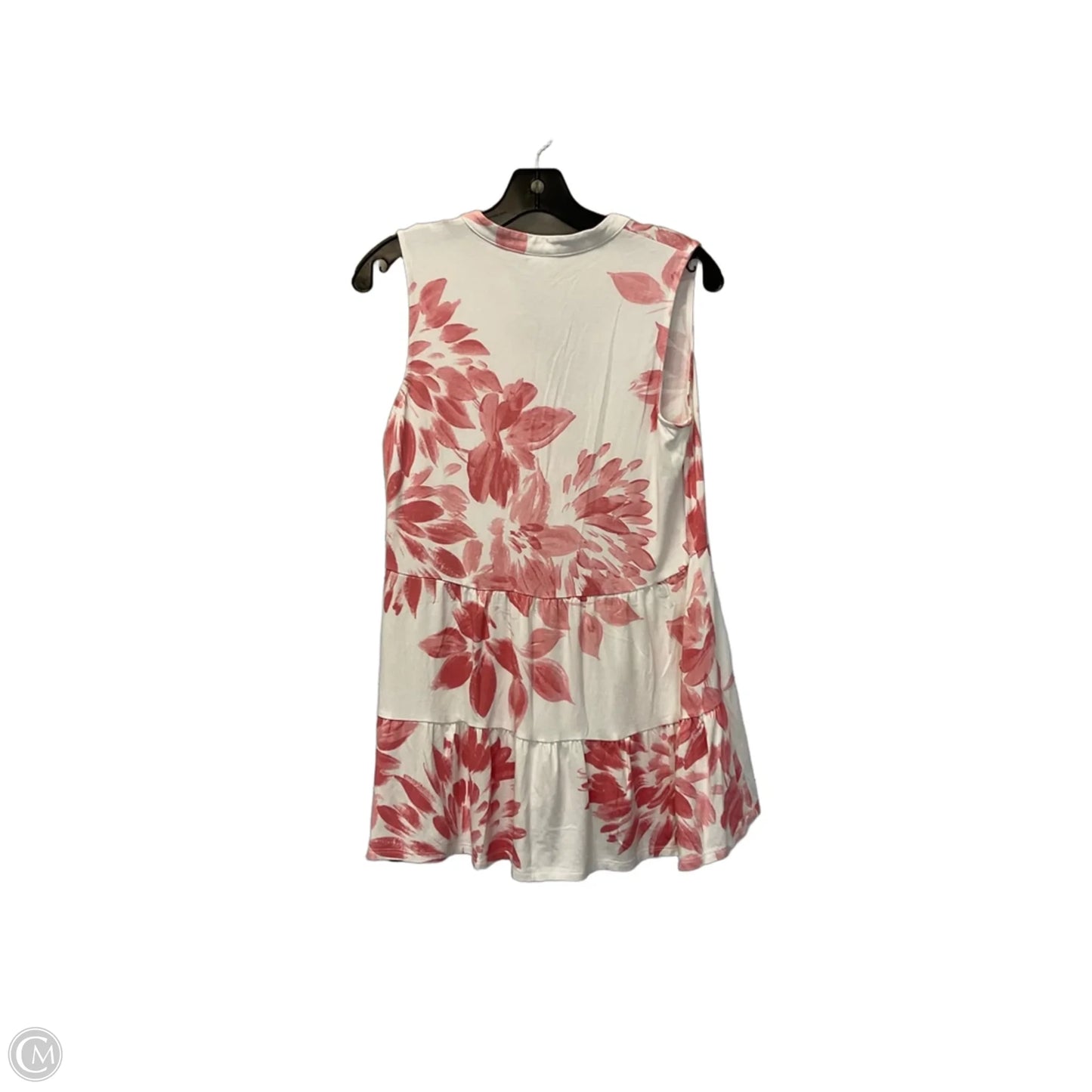 Top Sleeveless By New Directions In Pink & White, Size: S