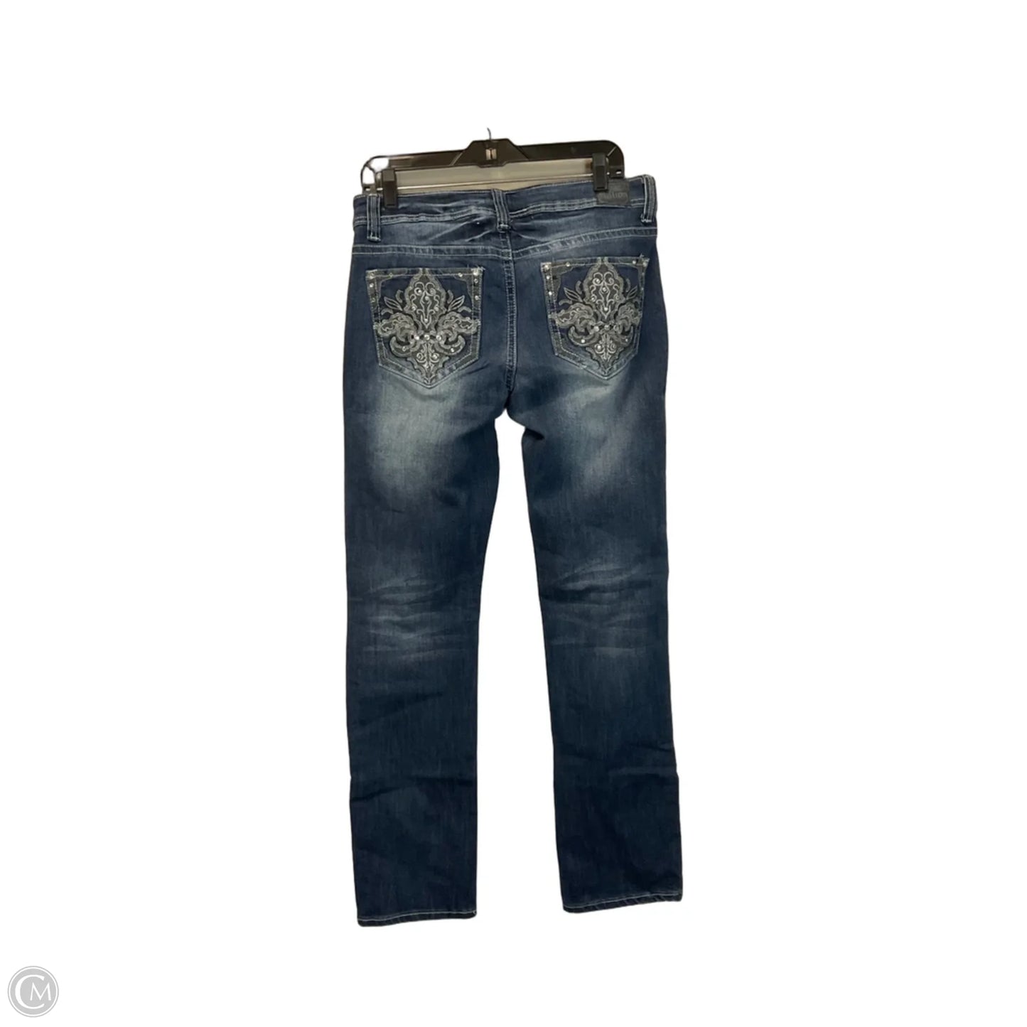 Jeans Straight By New Directions In Blue Denim, Size: 10