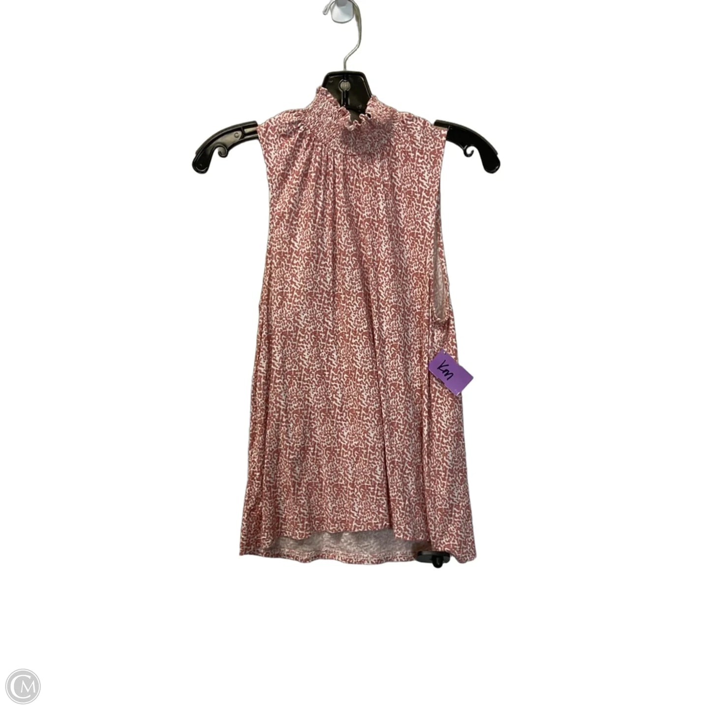 Top Sleeveless By Nation In Pink & White, Size: M