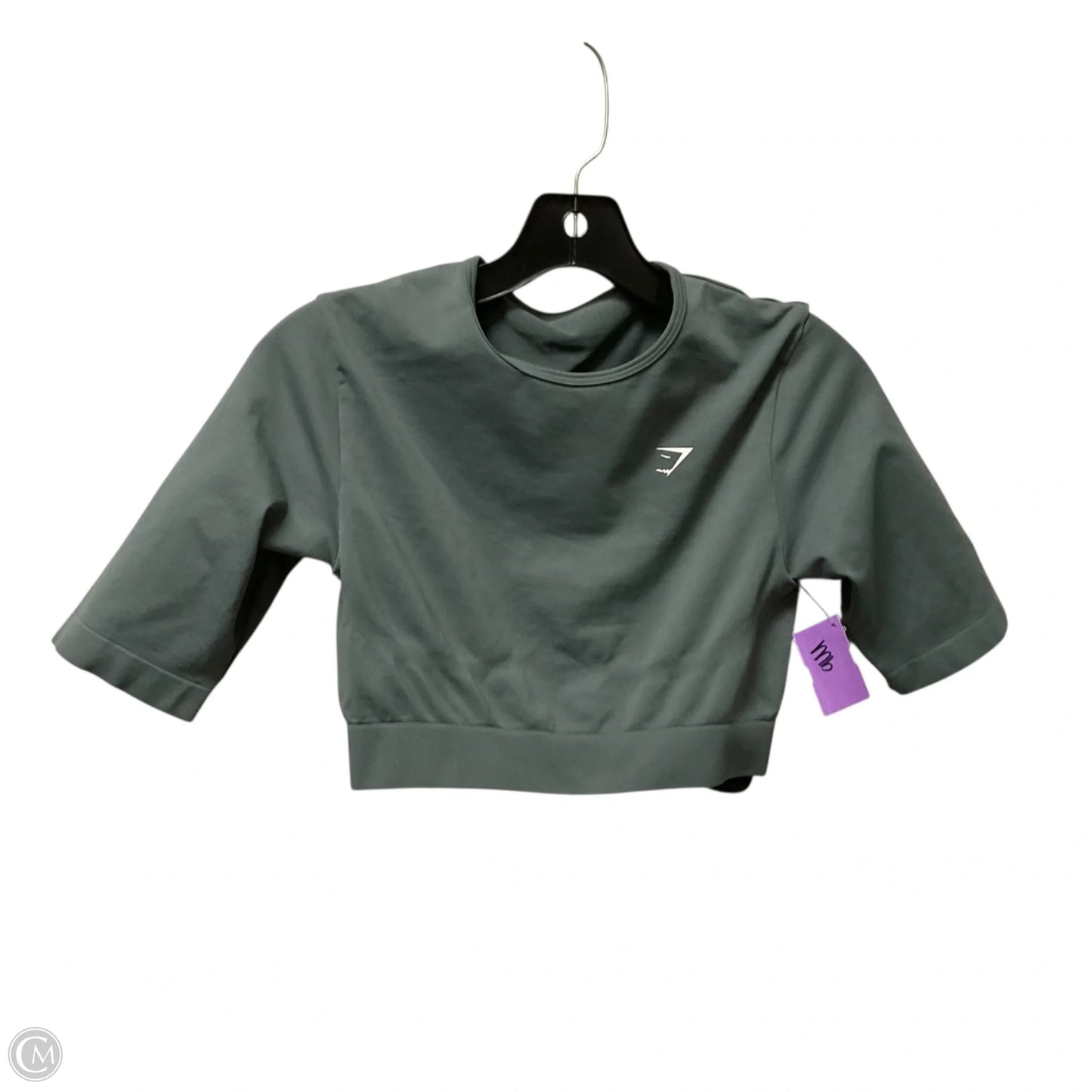 Athletic Top Short Sleeve By Gym Shark In Green, Size: S