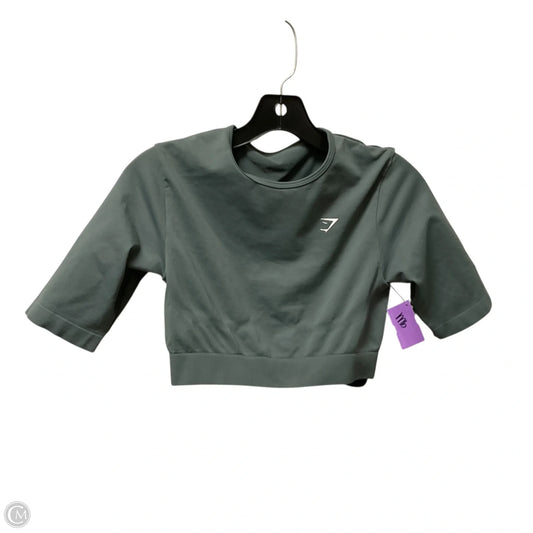 Athletic Top Short Sleeve By Gym Shark In Green, Size: S