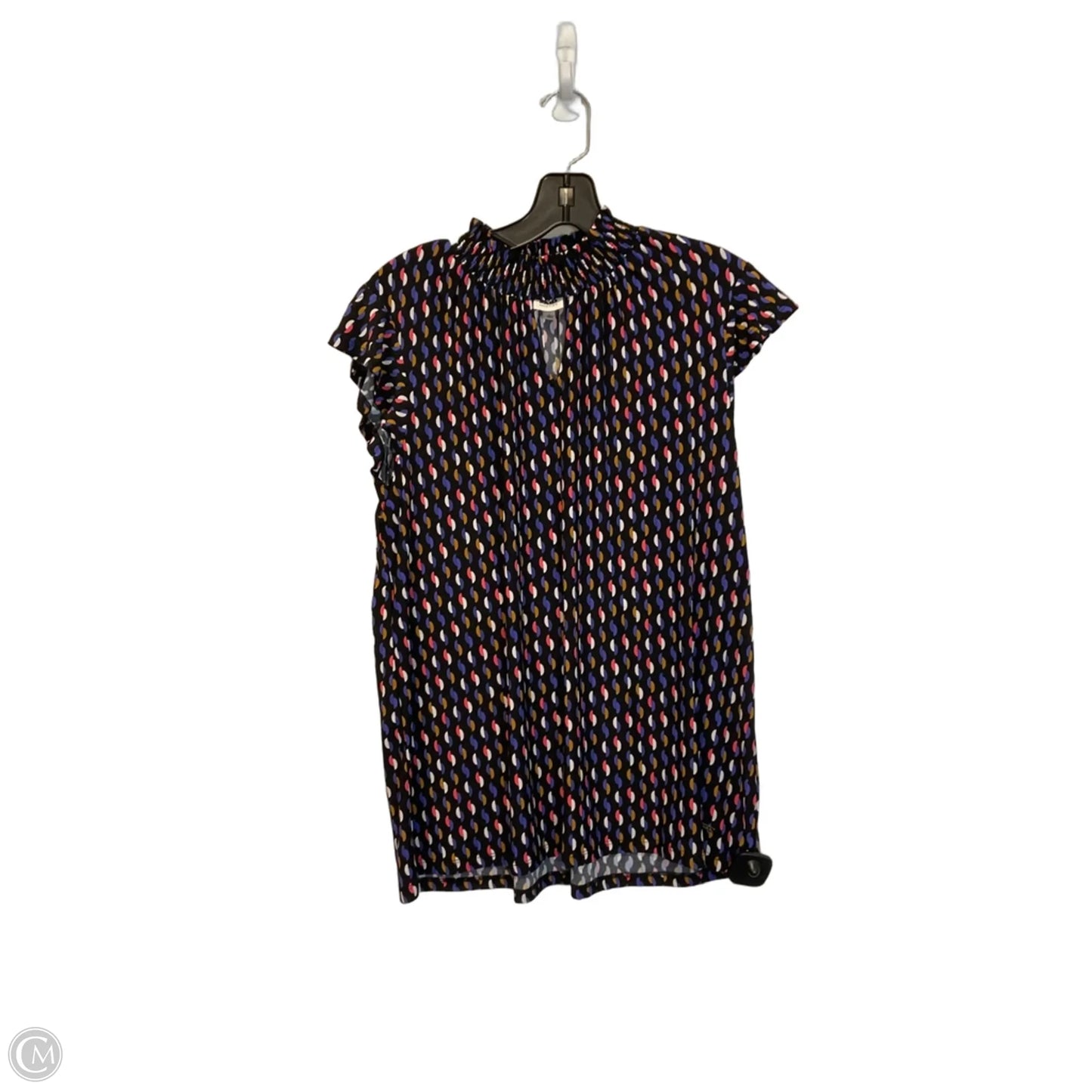 Top Short Sleeve By Anne Klein In Black & Pink, Size: L