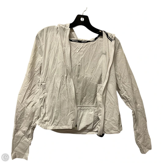 Athletic Jacket By Nike In White, Size: S