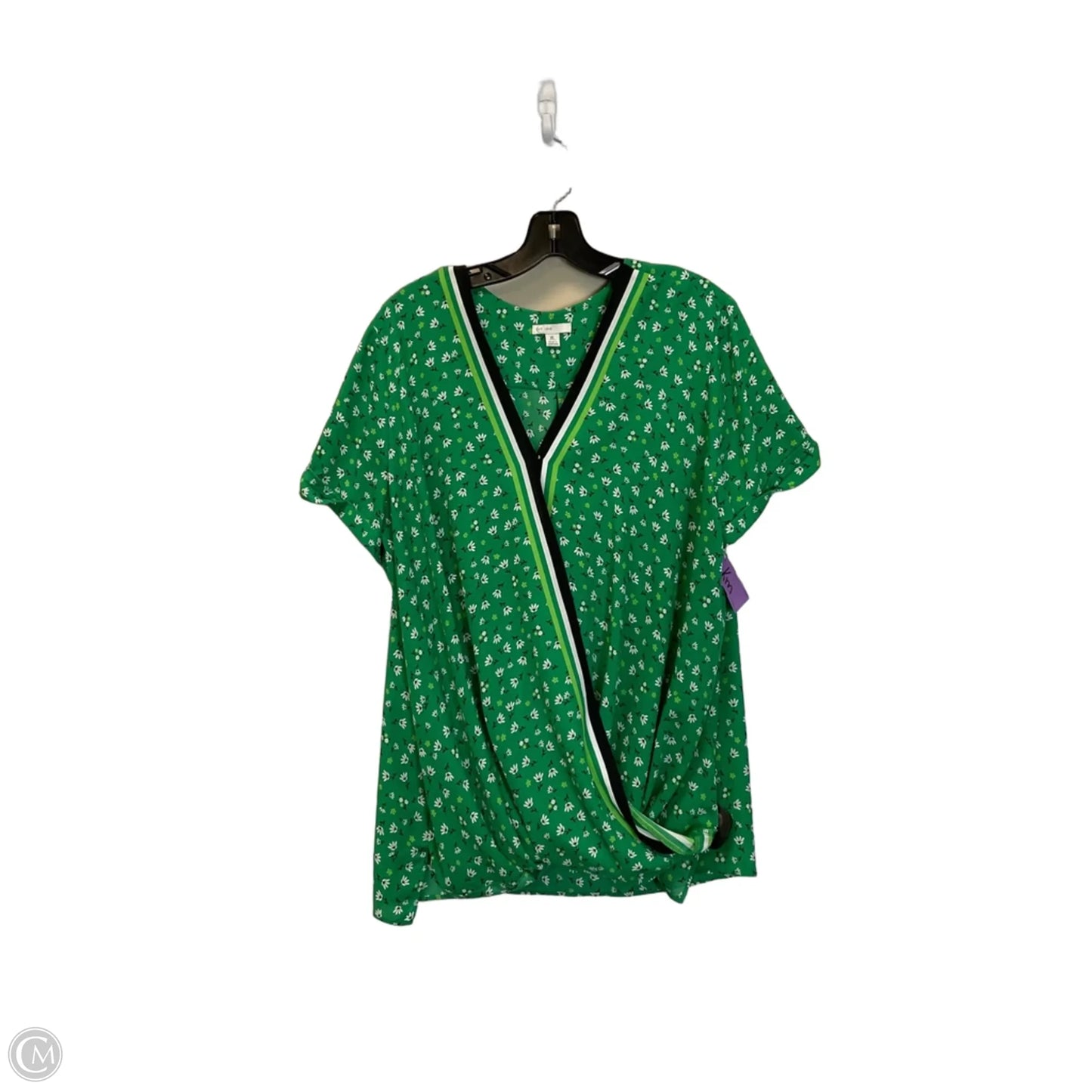 Top Short Sleeve By C Est. 1946 In Green, Size: Xl