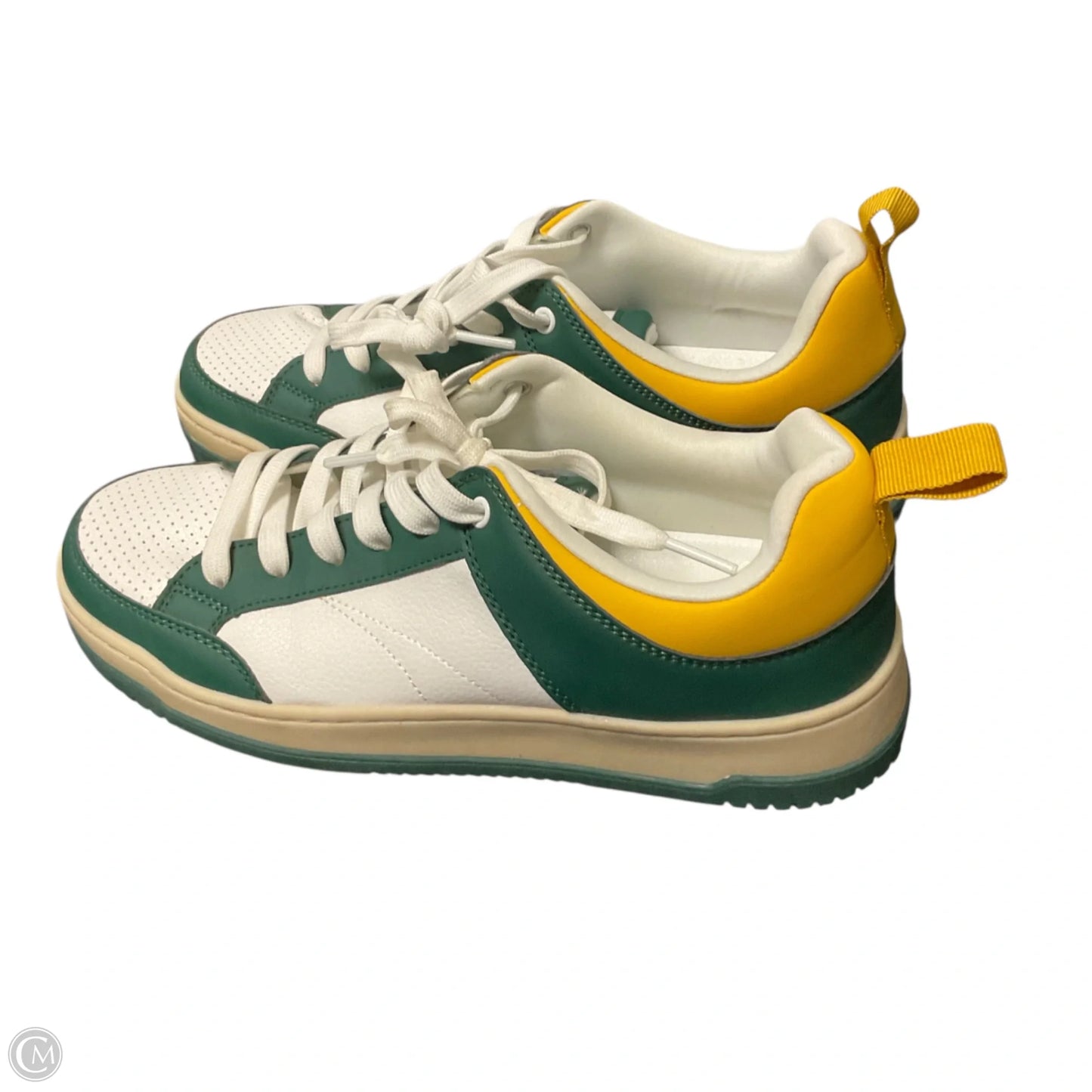 Shoes Sneakers By Steve Madden In Green & Yellow, Size: 9