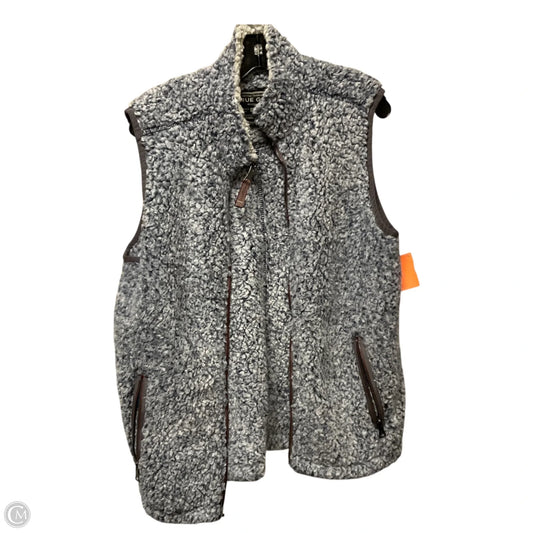 Vest Faux Fur & Sherpa By True Grit In Blue, Size: S