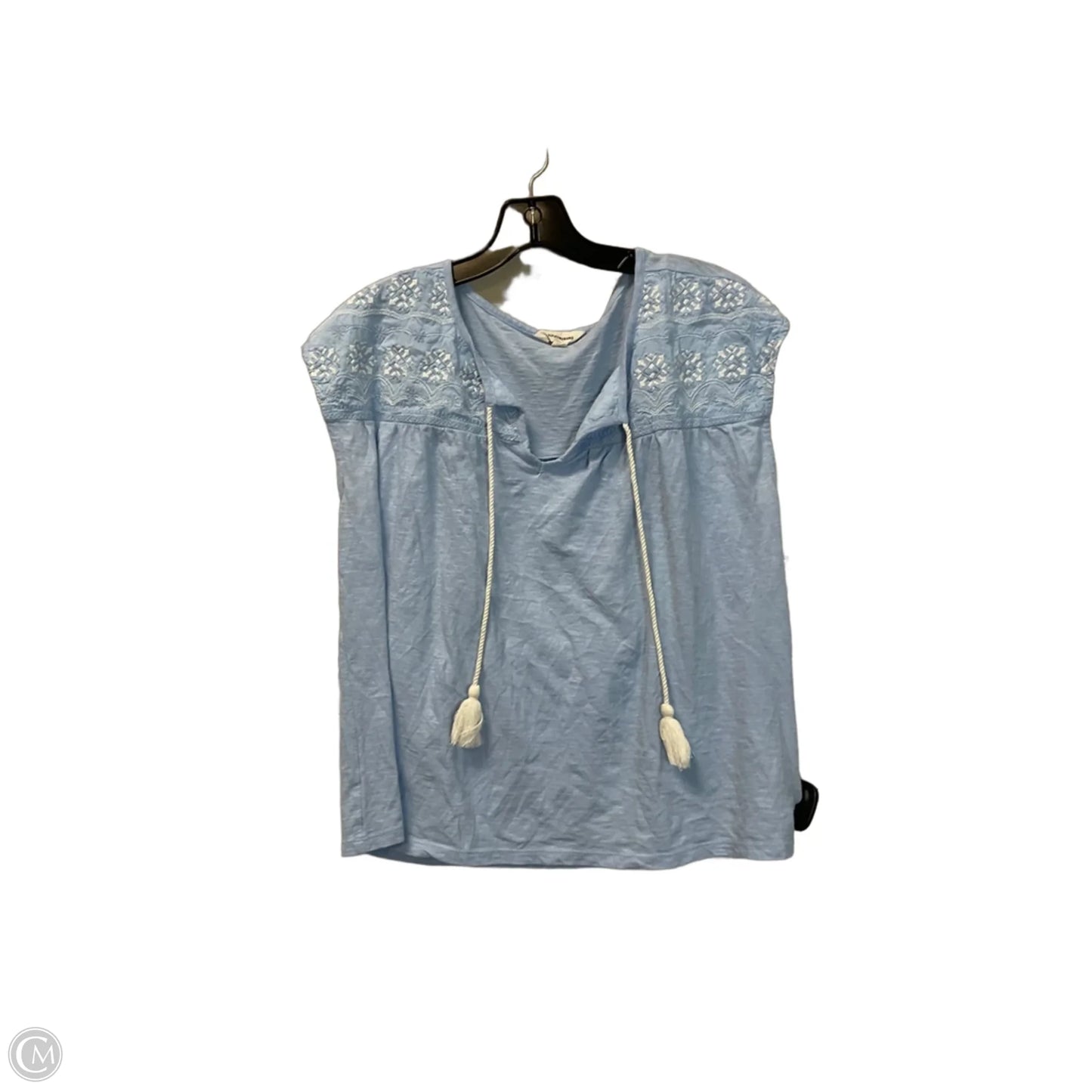 Top Short Sleeve By Lucky Brand In Blue, Size: M
