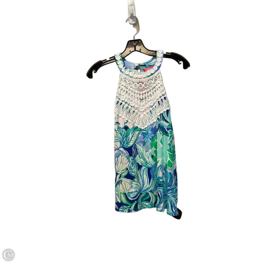 Top Sleeveless Designer By Lilly Pulitzer In Blue & Green, Size: S