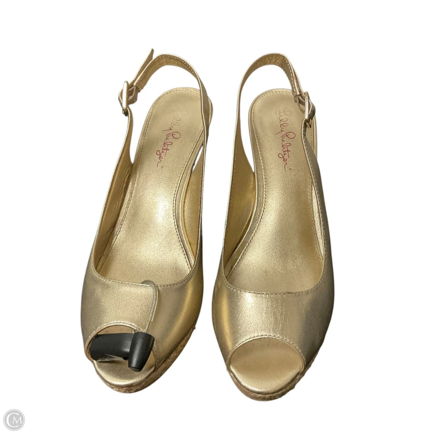 Shoes Designer By Lilly Pulitzer In Gold, Size: 8.5
