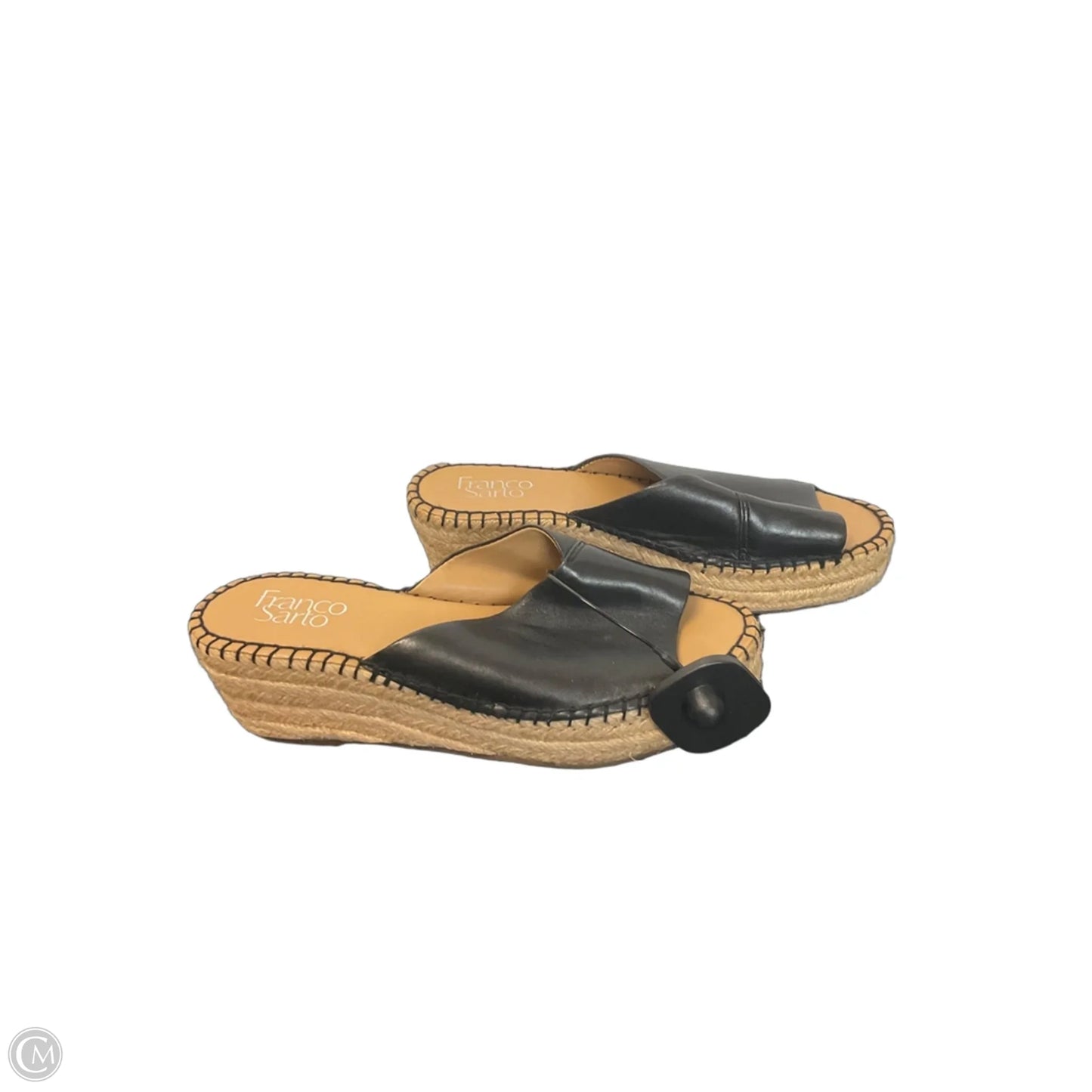 Sandals Heels Wedge By Franco Sarto In Black, Size: 6.5