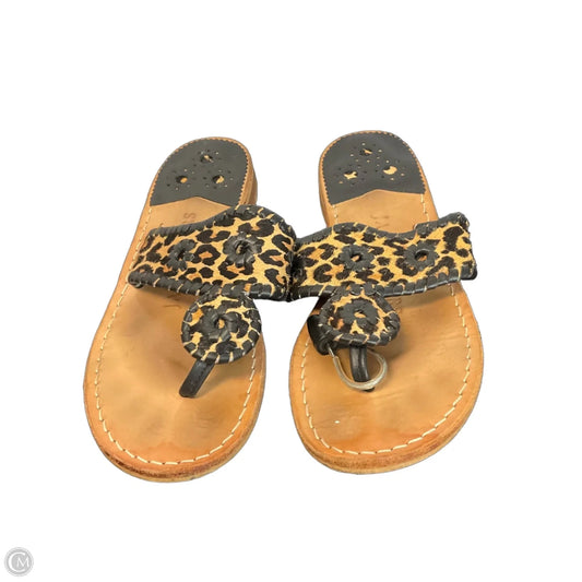 Sandals Flip Flops By Jack Rogers In Animal Print, Size: 7.5