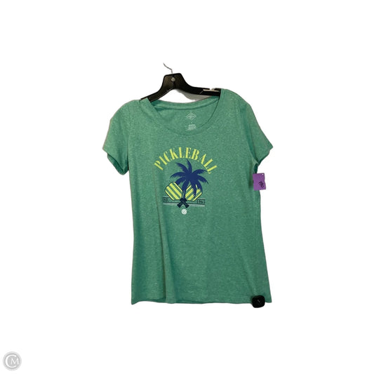 Top Short Sleeve Basic By St Johns Bay In Green, Size: S