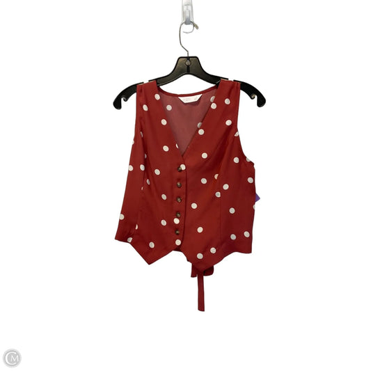 Top Sleeveless By Lc Lauren Conrad In Red, Size: S