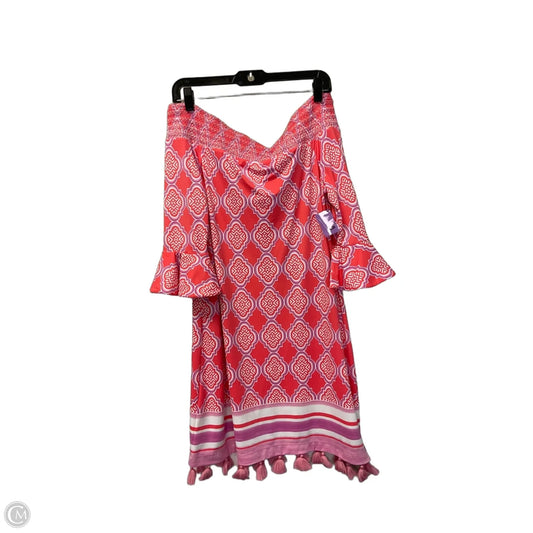 Dress Casual Short By Cabana Life In Pink, Size: M