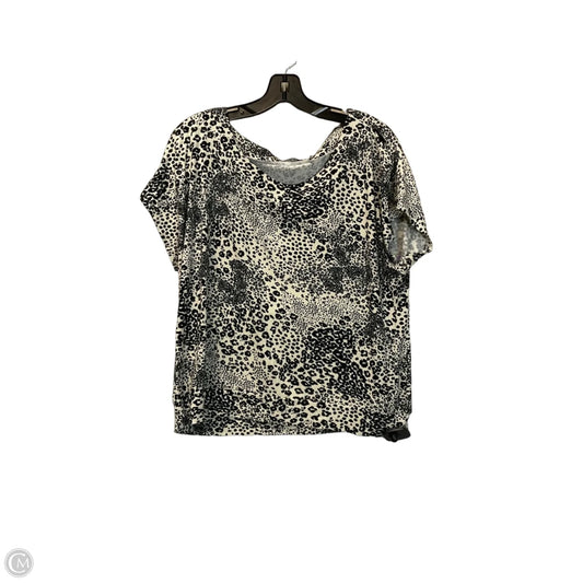 Top Short Sleeve By Cure In Black & Cream, Size: Xl