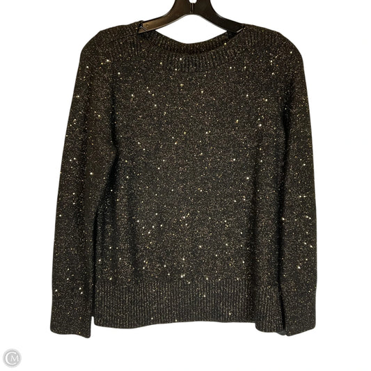 Top Long Sleeve By Loft In Black & Gold, Size: S