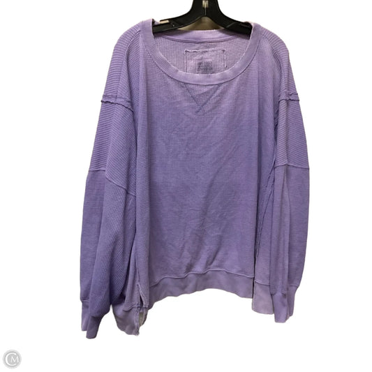 Top Long Sleeve By American Eagle In Purple, Size: Xl