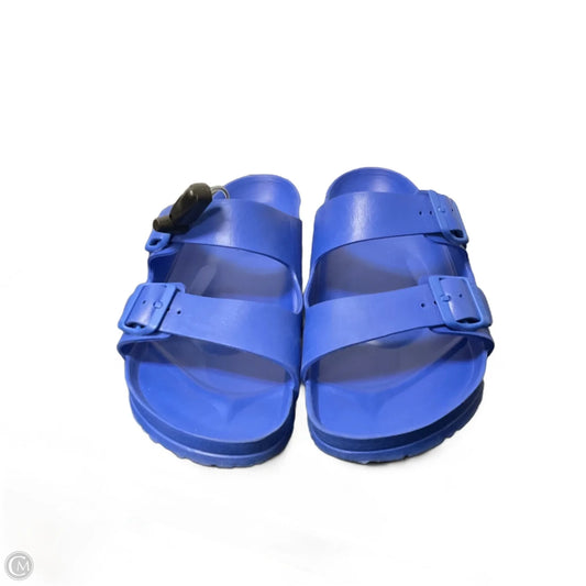 Sandals Flats By Birkenstock In Blue, Size: 12