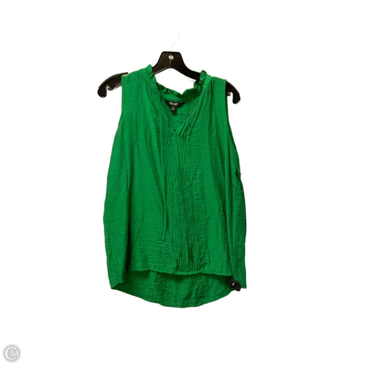 Top Sleeveless By Simply Vera In Green, Size: M