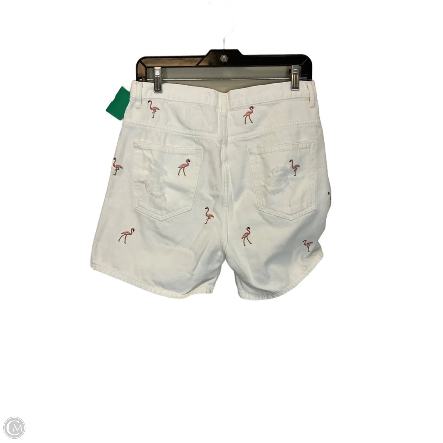 Shorts By Zara Basic In White Denim, Size: 10