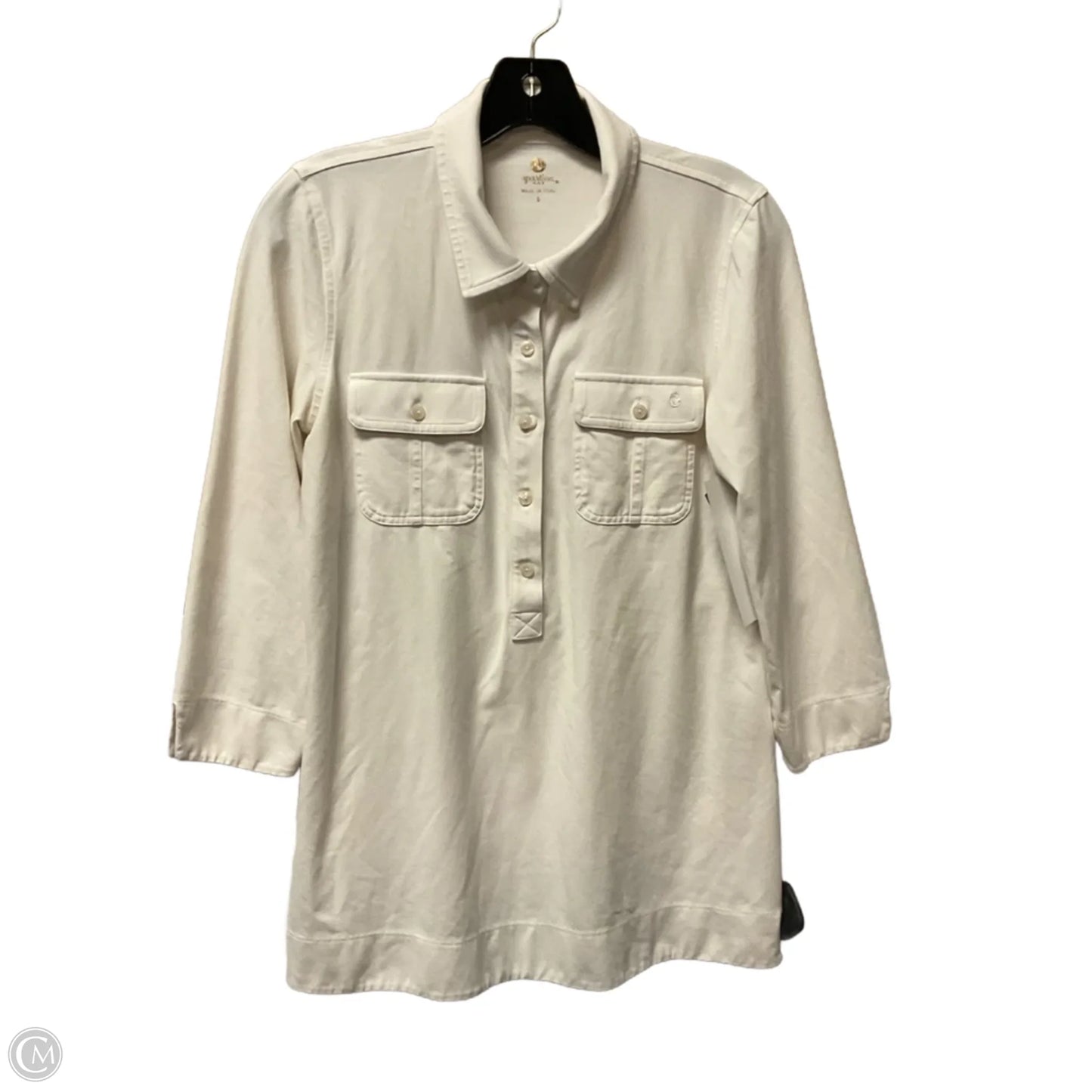 Top 3/4 Sleeve By Spartina In Cream, Size: S