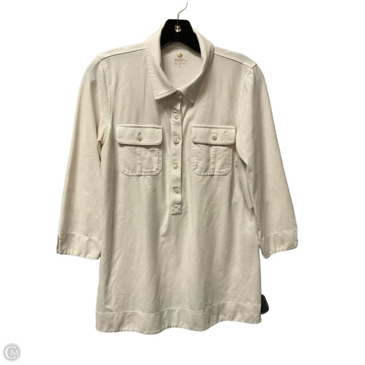 Top 3/4 Sleeve By Spartina In Cream, Size: S