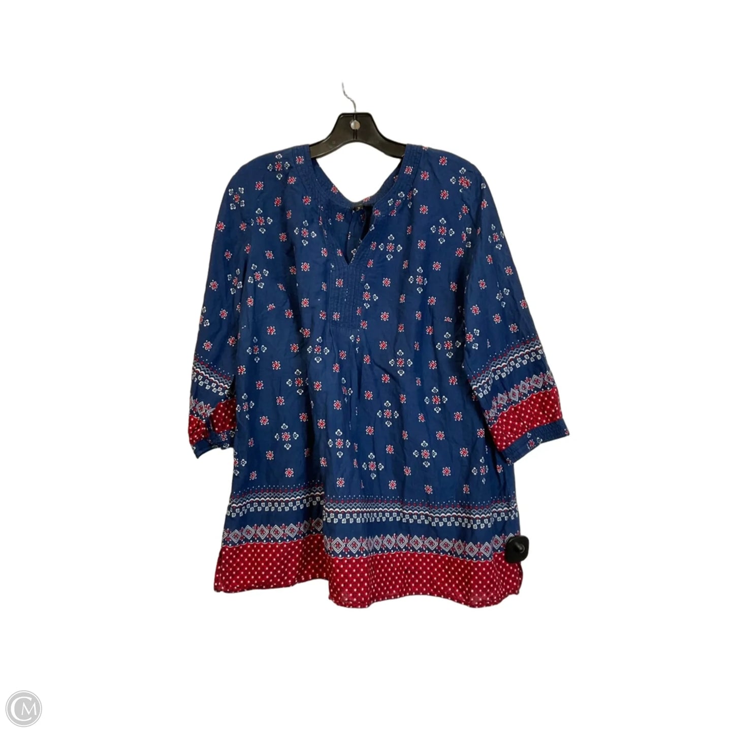 Dress Casual Short By Talbots In Blue & Red, Size: 1x