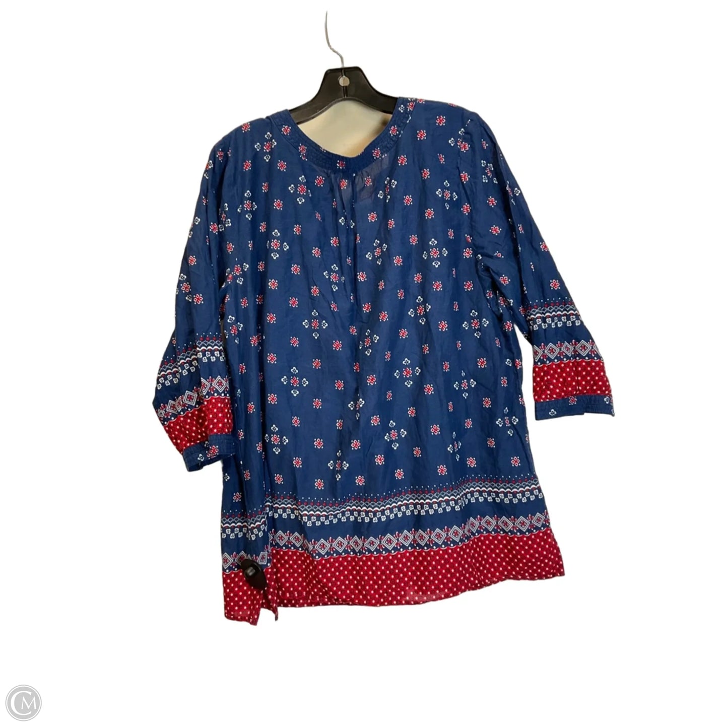 Dress Casual Short By Talbots In Blue & Red, Size: 1x