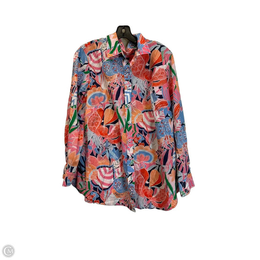 Top Long Sleeve By Talbots In Orange, Size: 2x