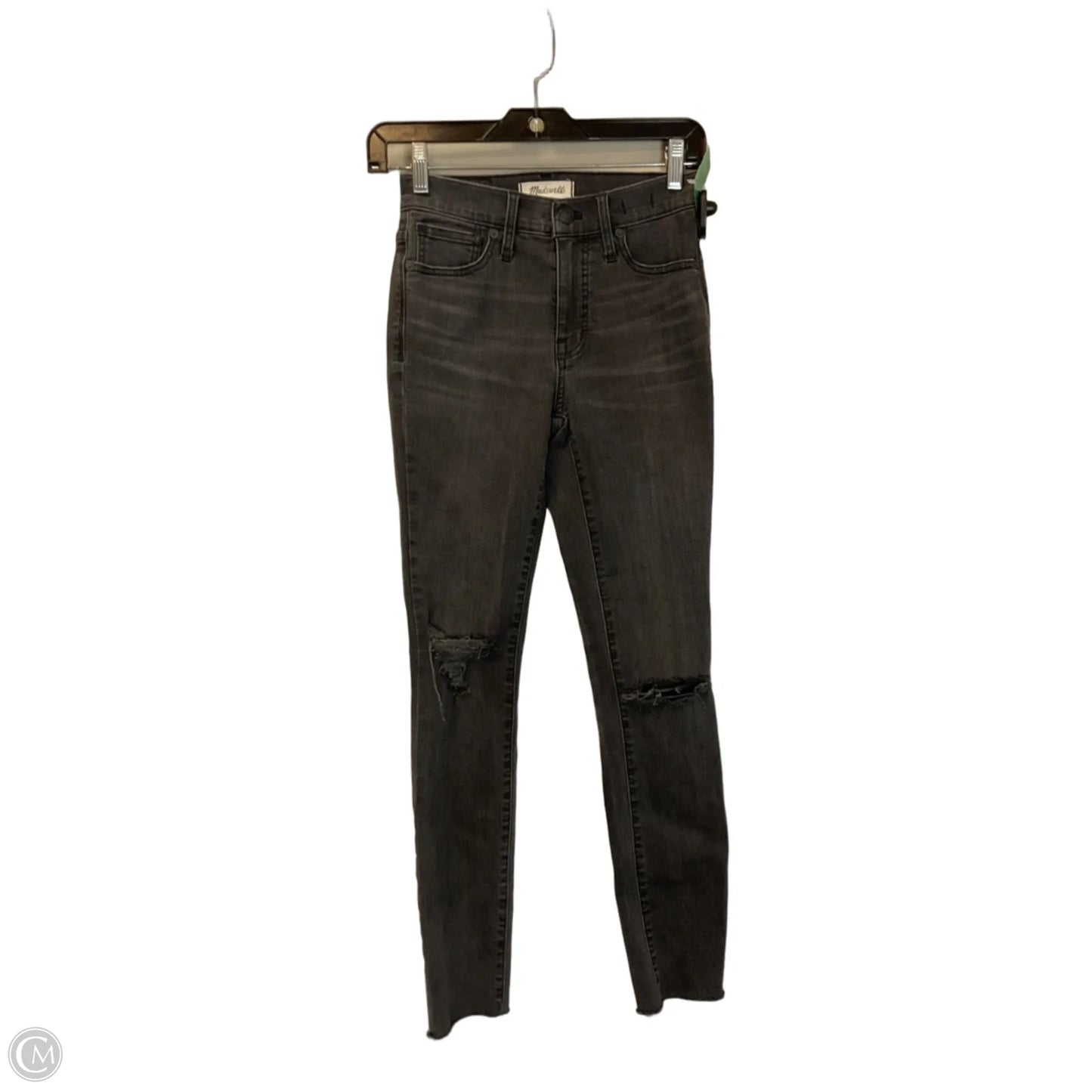 Jeans Skinny By Madewell In Black Denim, Size: 0