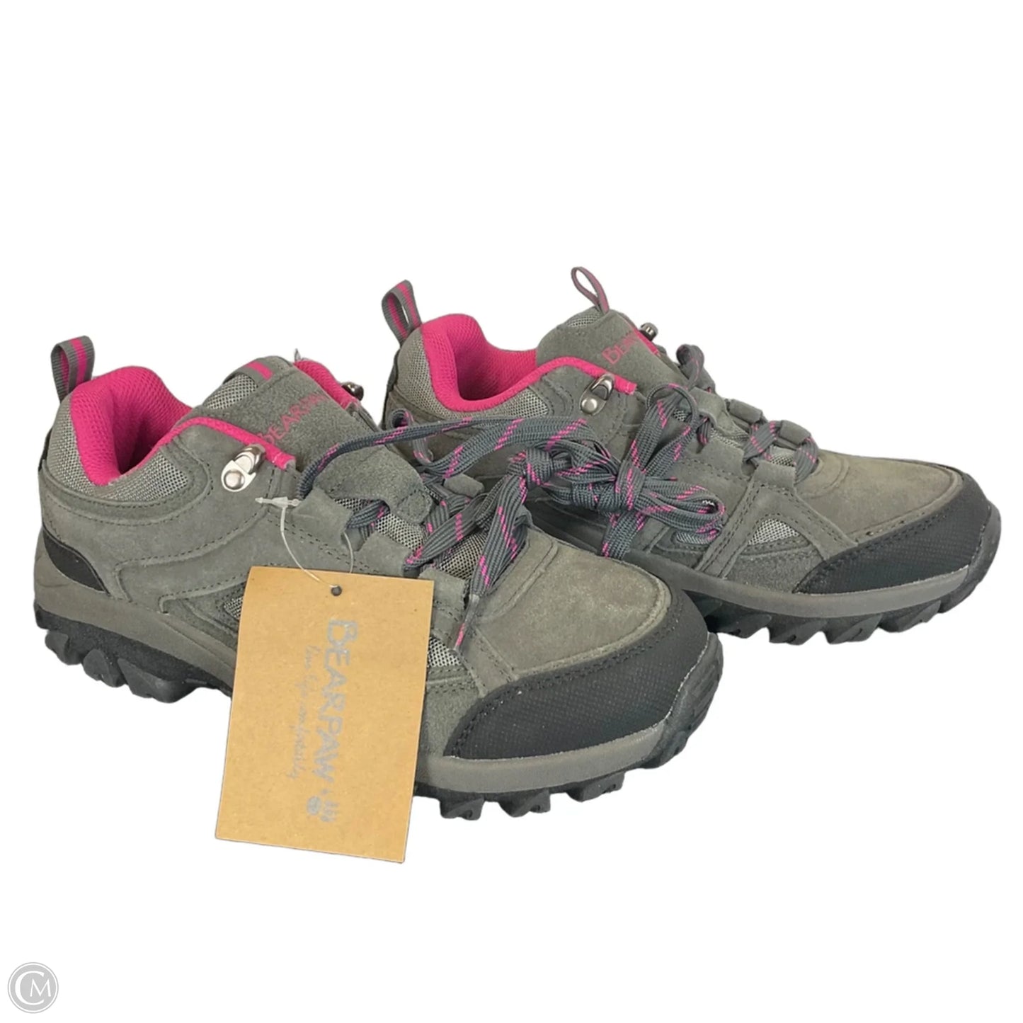 Shoes Hiking By Bearpaw In Grey & Pink, Size: 9