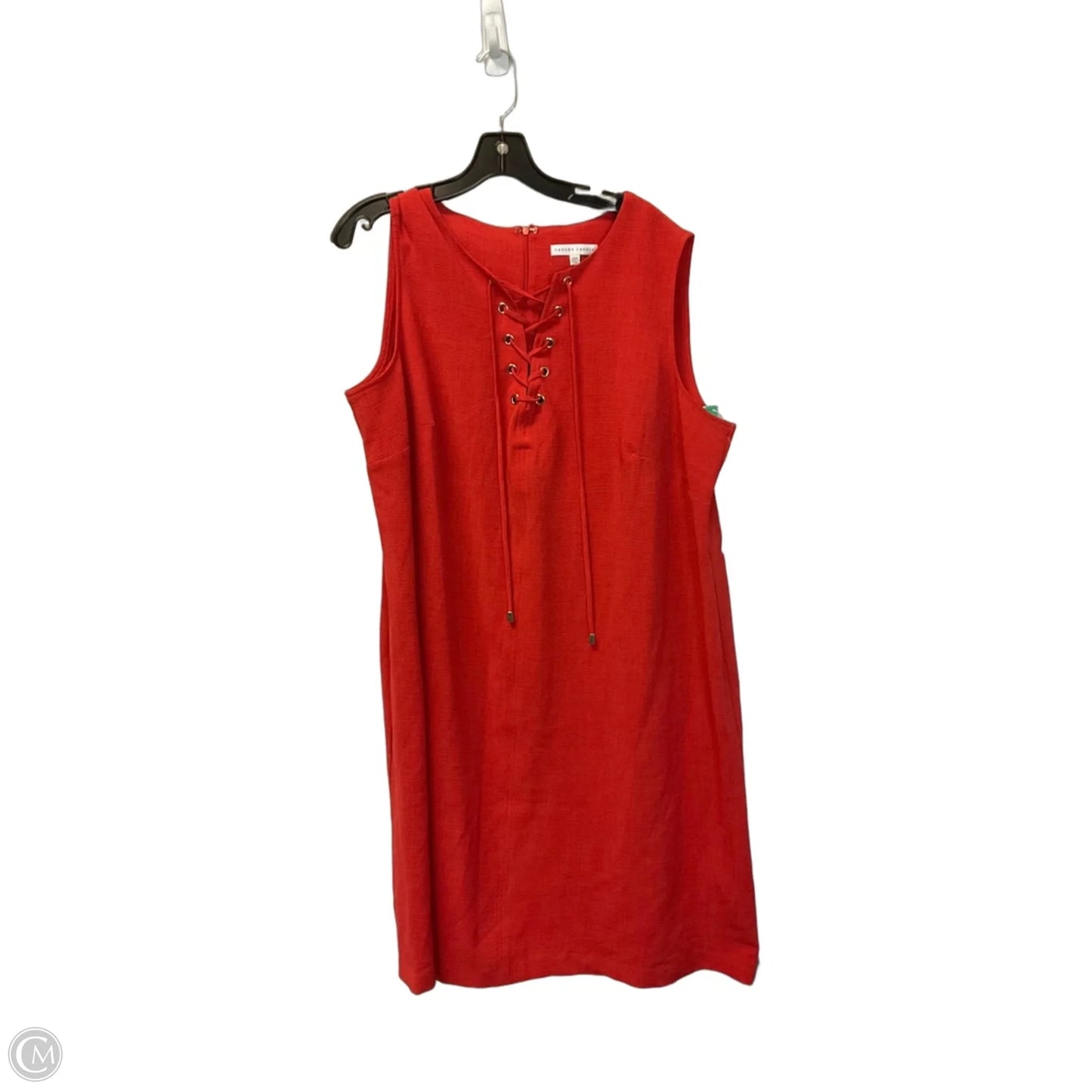 Dress Casual Midi By Sandra Darren In Orange, Size: 1x