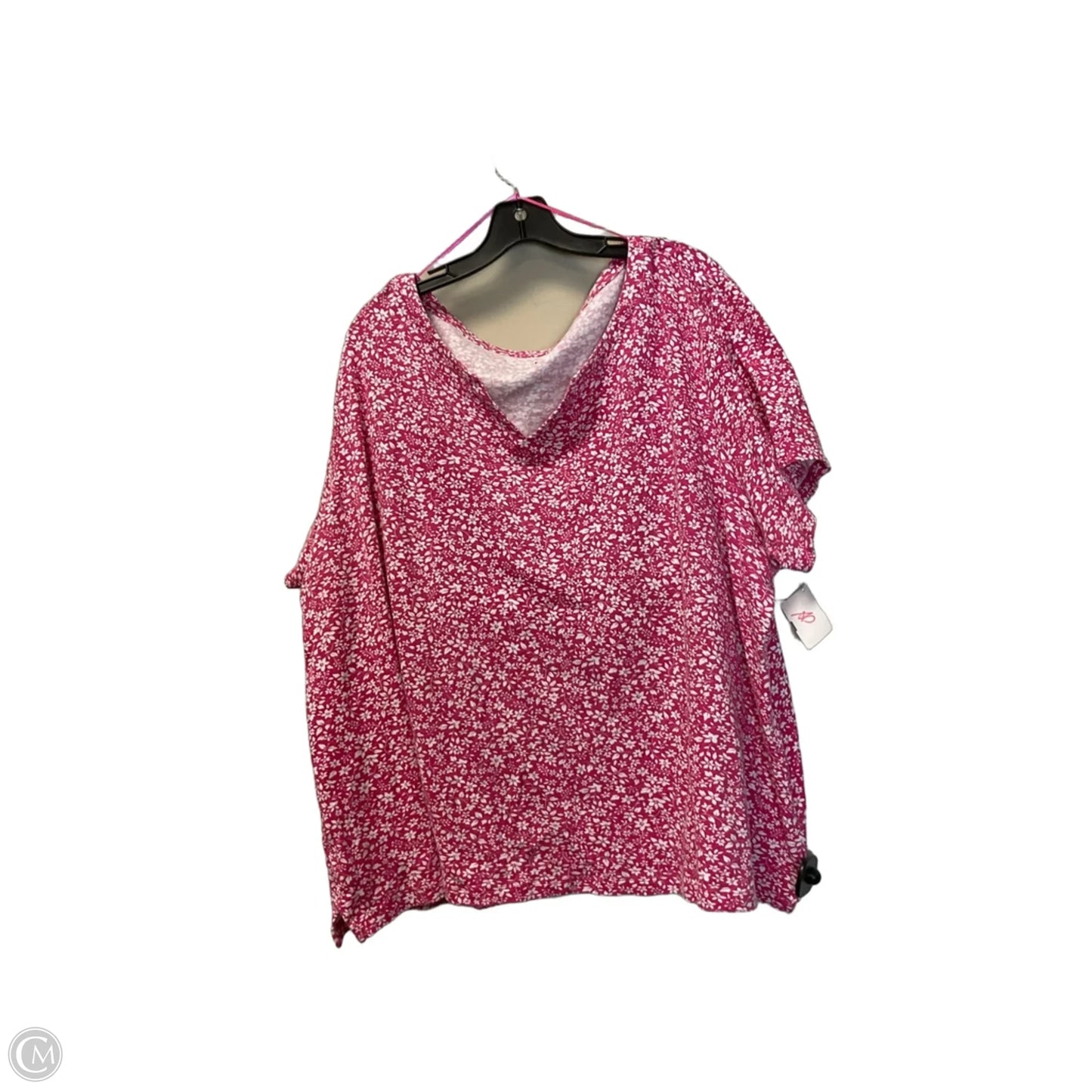 Top Short Sleeve By Kim Rogers In Pink, Size: 3x