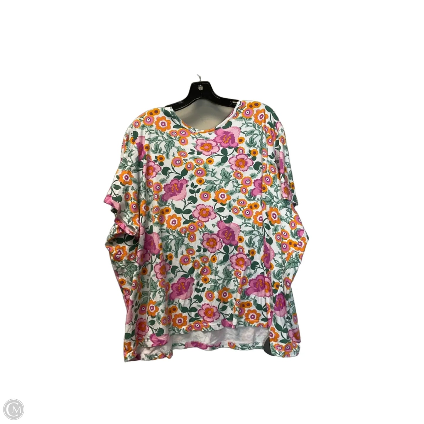 Top Short Sleeve By Kim Rogers In Floral Print, Size: 3x