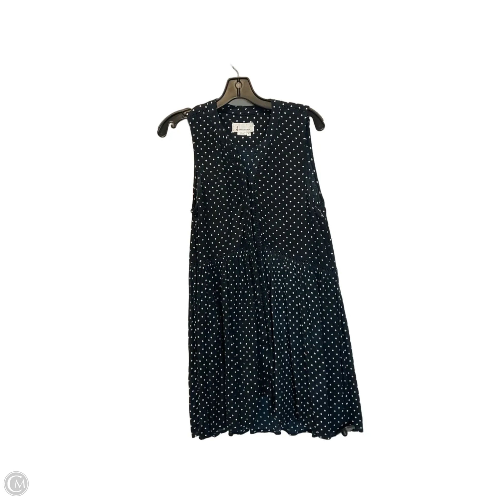 anthropologie black dress short Maeve Short-Sleeve V-Neck Embellished Mini Dress