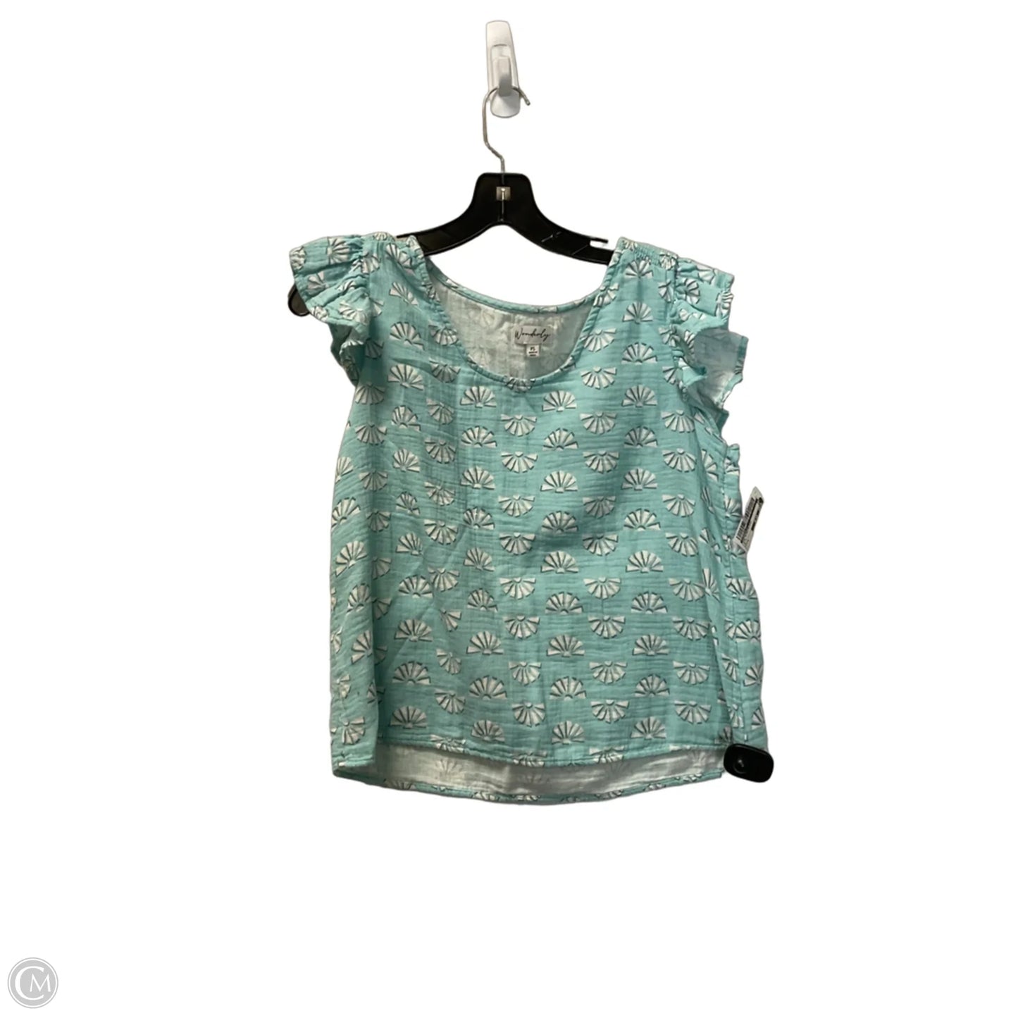 Top Sleeveless By Wonderly In Blue, Size: S