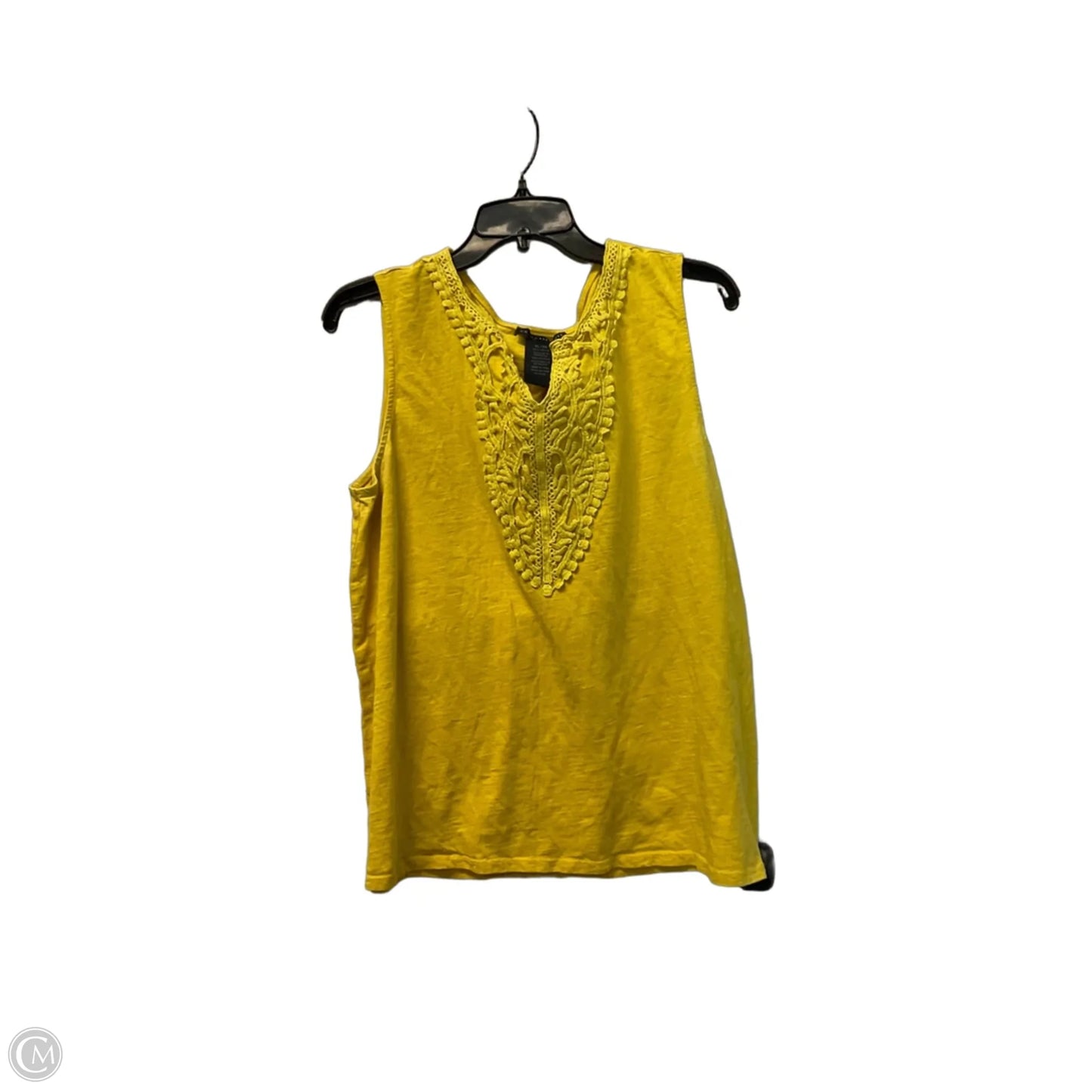 Top Sleeveless By Grace Elements In Yellow, Size: Xl